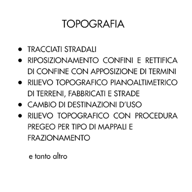 Lista topografia catasto Studio Tecnico Geometra Andrea Orrù